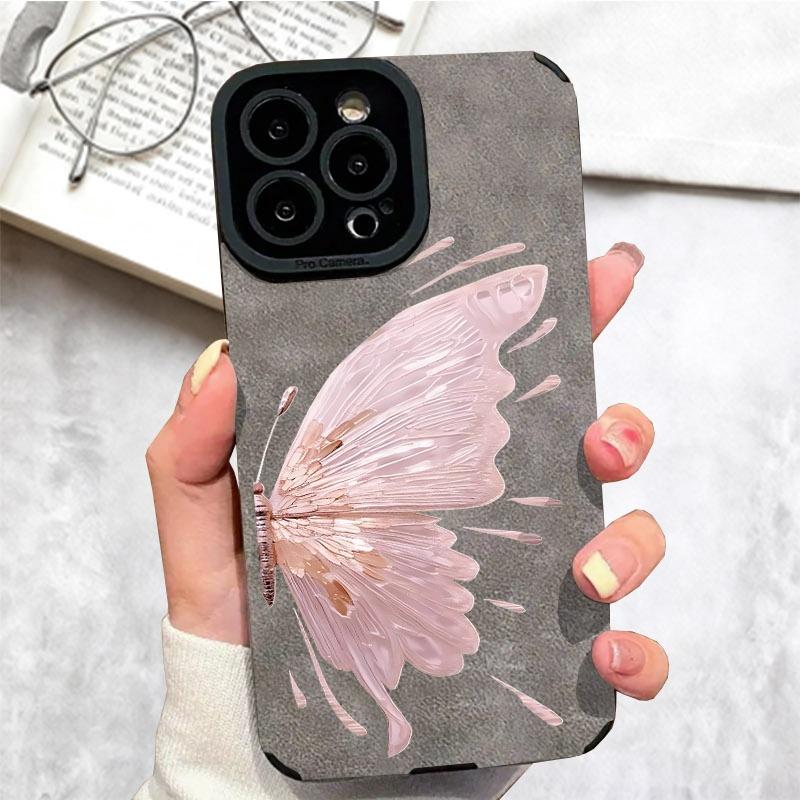 Ethereal Artistic Butterfly Phone Case, Multiple Specifications Available, Translucent Wing Design, Slim Protective Cover for Daily Use, Stylish & Durable Mobile Accessory