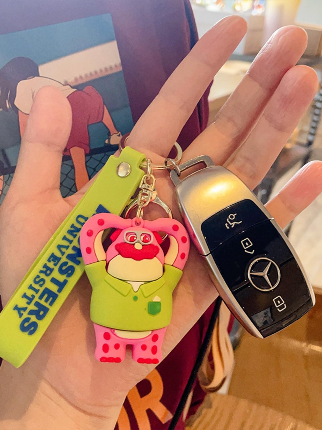 Monster University Series Keychain, Cute Cartoon PVC Figure, Backpack Pendant, Car Gift, Anime Monster University Accessory