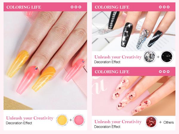 COSCELIA Acrylic Nail Kit for Beginners | Nude Acrylic Powder, UV Gel Polish & Glitter Decorations | Complete Gift for Women COSCELIA Acrylic Nail Kit for Beginners | Nude Acrylic Powder, UV Gel Polish & Glitter Decorations | Complete Gift for Women