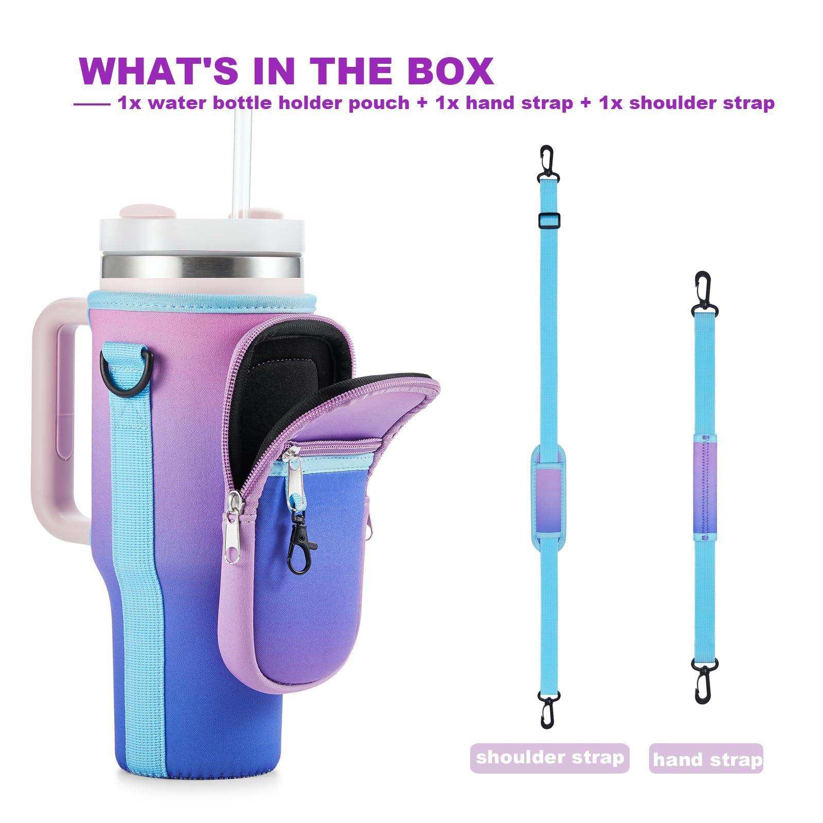 Multifunctional Keychain Set with Zipper Pulls & Climbing Buckles, Trendy Insulated Travel Tumbler Cup Sleeve for 40oz Ice King Cups, Perfect Gift Idea, Drink Carrier In Cupholder