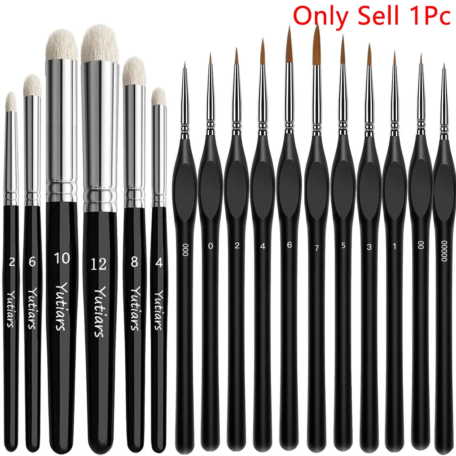 3/6/11/17pcs Fine Micro Detail Paint Brushes with Wood Handle, Ideal for Miniature Art, Dnd, Warhammer 40k, Acrylic & Watercolor Painting
