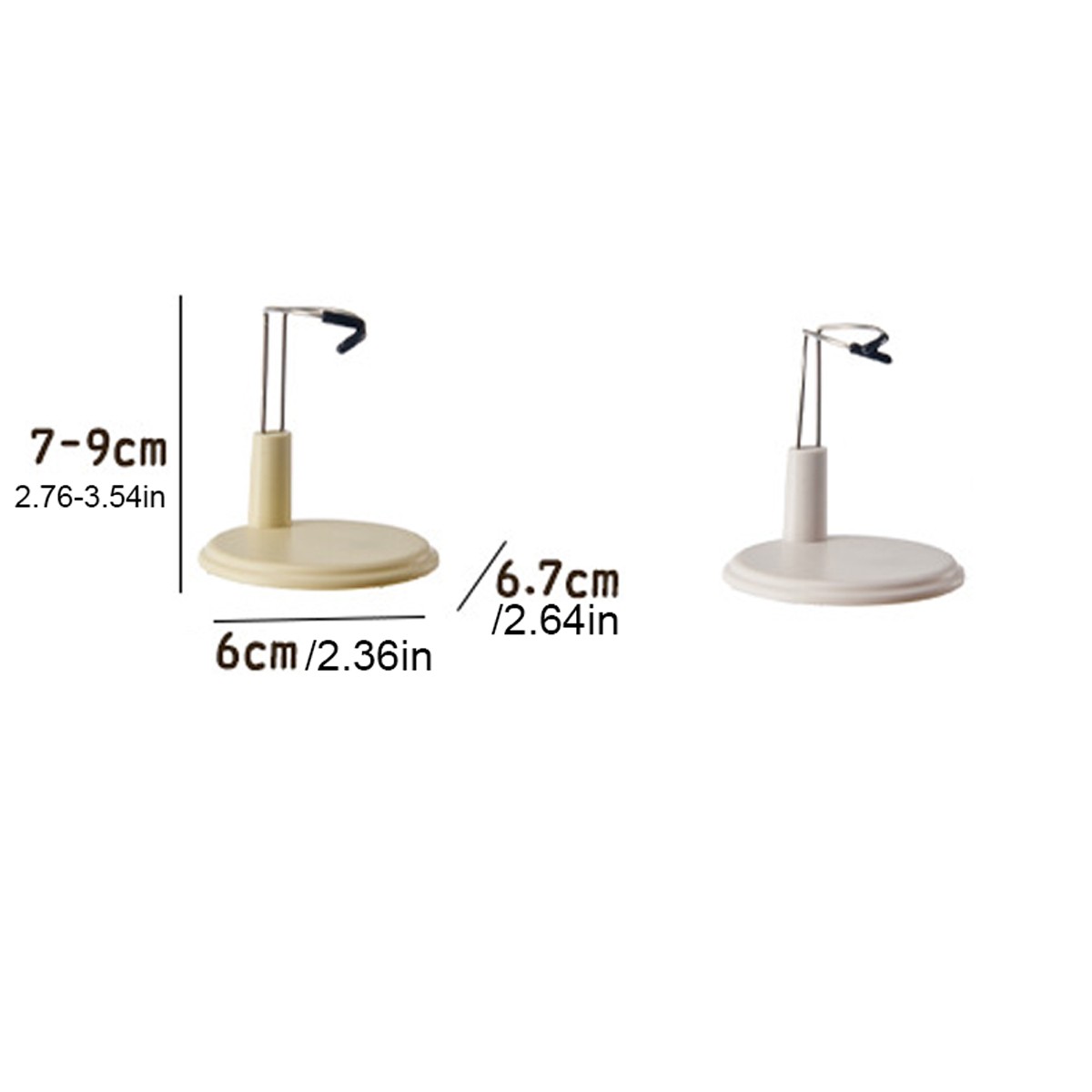 6-Piece Plush Pendant Display Set with Adhesive & Adjustable Stand, Designed for Labubu/Skullpanda/Dimoo/Molly Dolls - Ideal Display Kit for Fashion Enthusiasts, Reusable