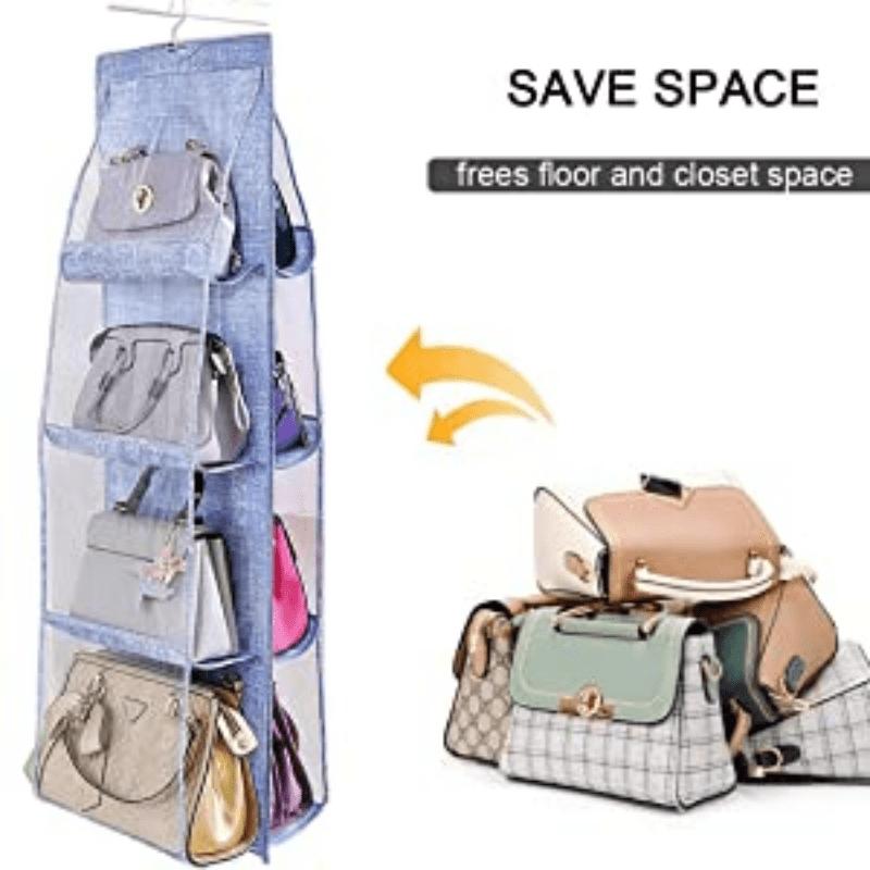 2pcs/set Double-side Hanging Bag Storage Bag-Space-saving Compact Foldable Hanging Rack, uitable for Multiple Wallets, Easy Hanging Storage Solution