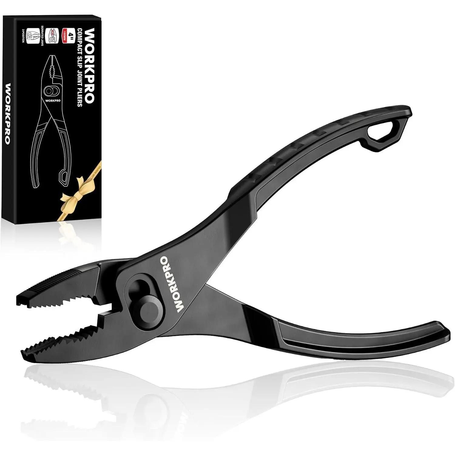 4 Inch Slip Joint Pliers,/EDC Pliers for Tight|, Anti-Rust Coating, Two-Position Switch, Serrated Jaws, Teeth, Compact Size, Lightweight &