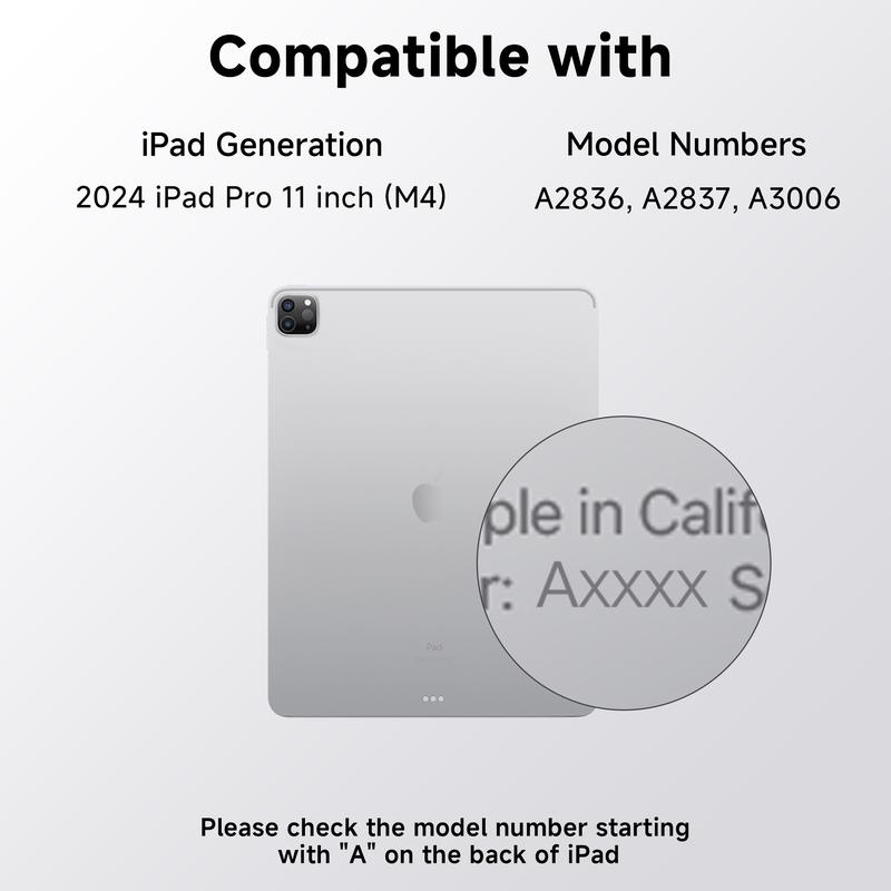 Lecsas 360° Swivel Keyboard Case for iPad 2018-2025 with Transparent Design, Magnetic Pencil Holder, Bluetooth Wireless, Durable & Lightweight Build(not include iPad!!!)