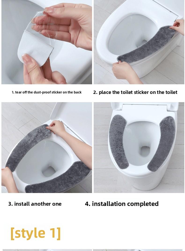 Waterproof Cartoon Toilet Seat Sticker – Universal Self-Adhesive & Cuttable Soft Cushion Pad 2PCS