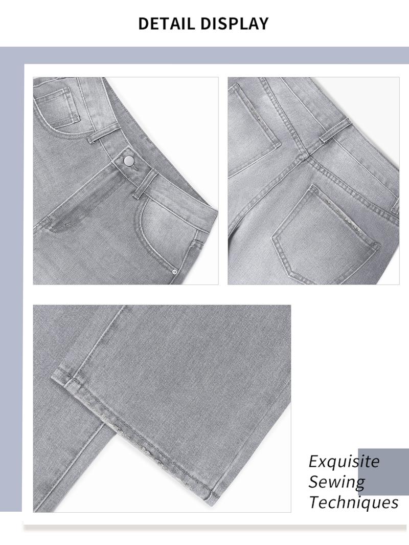 NVFelix Women's High Waisted Baggy Jeans H-Line Cut , Retro Style Loose Denim Pants for Daily Wear