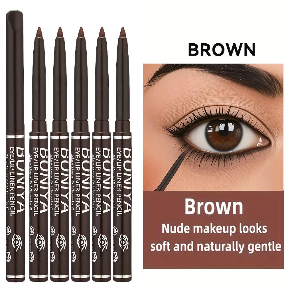 5-Pack Black Eyeliner, Brow Pencil, Gel Eyeliner - Long-Wear, Smudge-Proof, Perfect for Bold Eyes, Eyeliner for Waterline, Easy-Glide Formula, Perfect Wings - Black