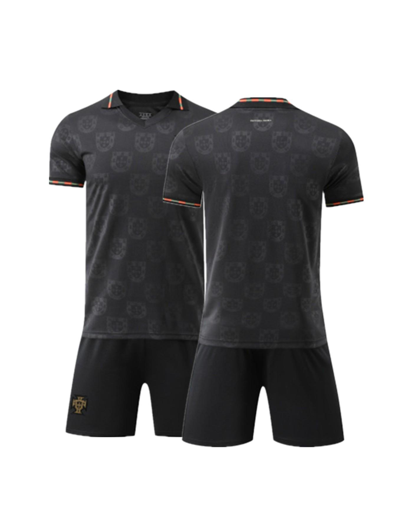 New Football Jersey Set, Champions League Portugal Fan Gear, Men's Sports, Short Sleeve Shirt and Shorts, Training and Match Wear