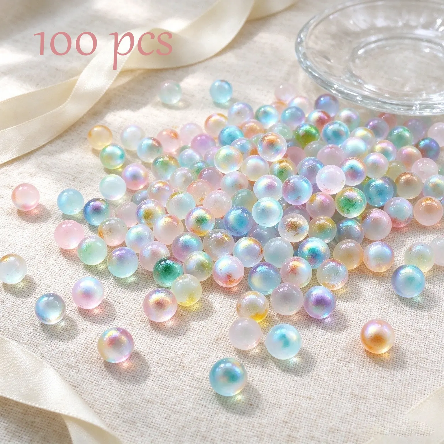 100PCS Glass Marbles Bulk, Glass Crystal Balls Fish Tank, Colorful Glass Marbles Vase Filler Fish Tank Home Decor DIY Jewelry Accessories Aquarium Décor Thematic Ornaments,Decorative Marbles Glass Ball 12mm (no Hole)