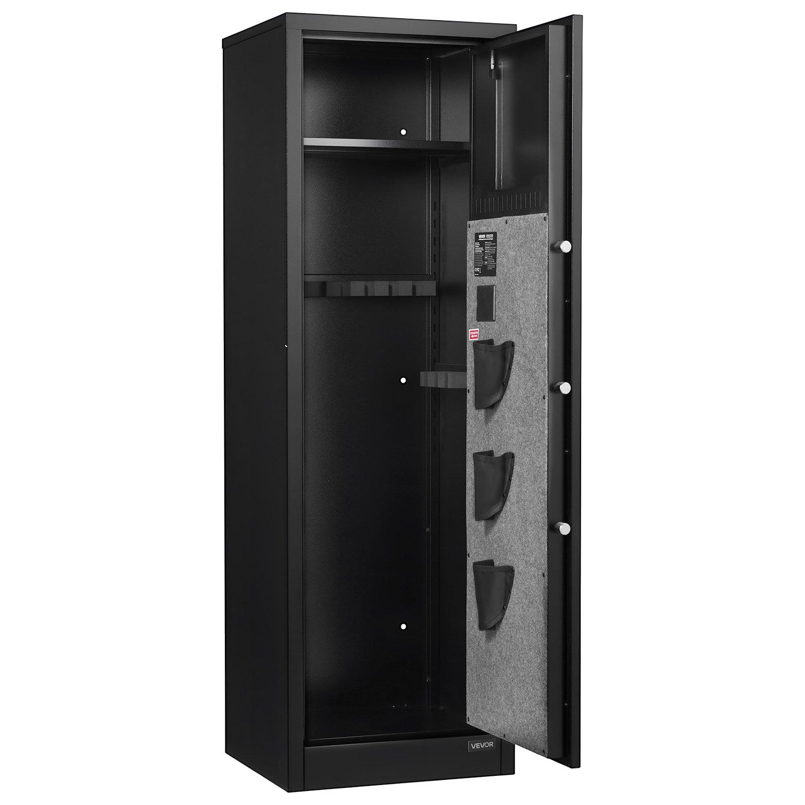 fathersdaygift  VEVOR 8-10 Gun Safe, Long Gun Cabinet for Rifles and Pistols, Quick Access Rifle Safe with 3 Pistol Pockets and Adjustable Racks, Large Digital Cabinet with Fingerprint and Password Lock