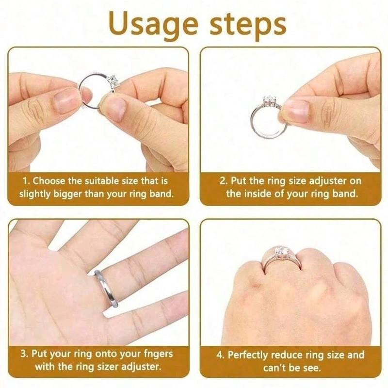 Resin Ring Adjuster Invisible Finger Guard, Adjustable Fit for Loose Rings, Comfortable and Protective, Various Sizes Available
