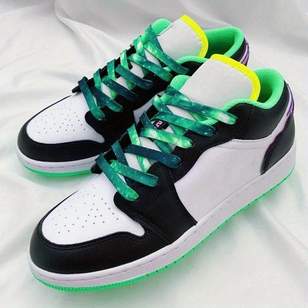 1 Pair of Shoelaces: Galaxy Starry Sky Flat Shoelaces with Unique Tie-Dye Print for Sneakers; Unisex Starry Sky and Galaxy-Themed Sneakers—A Must-Have Accessory for Effortlessly Stylish Footwear