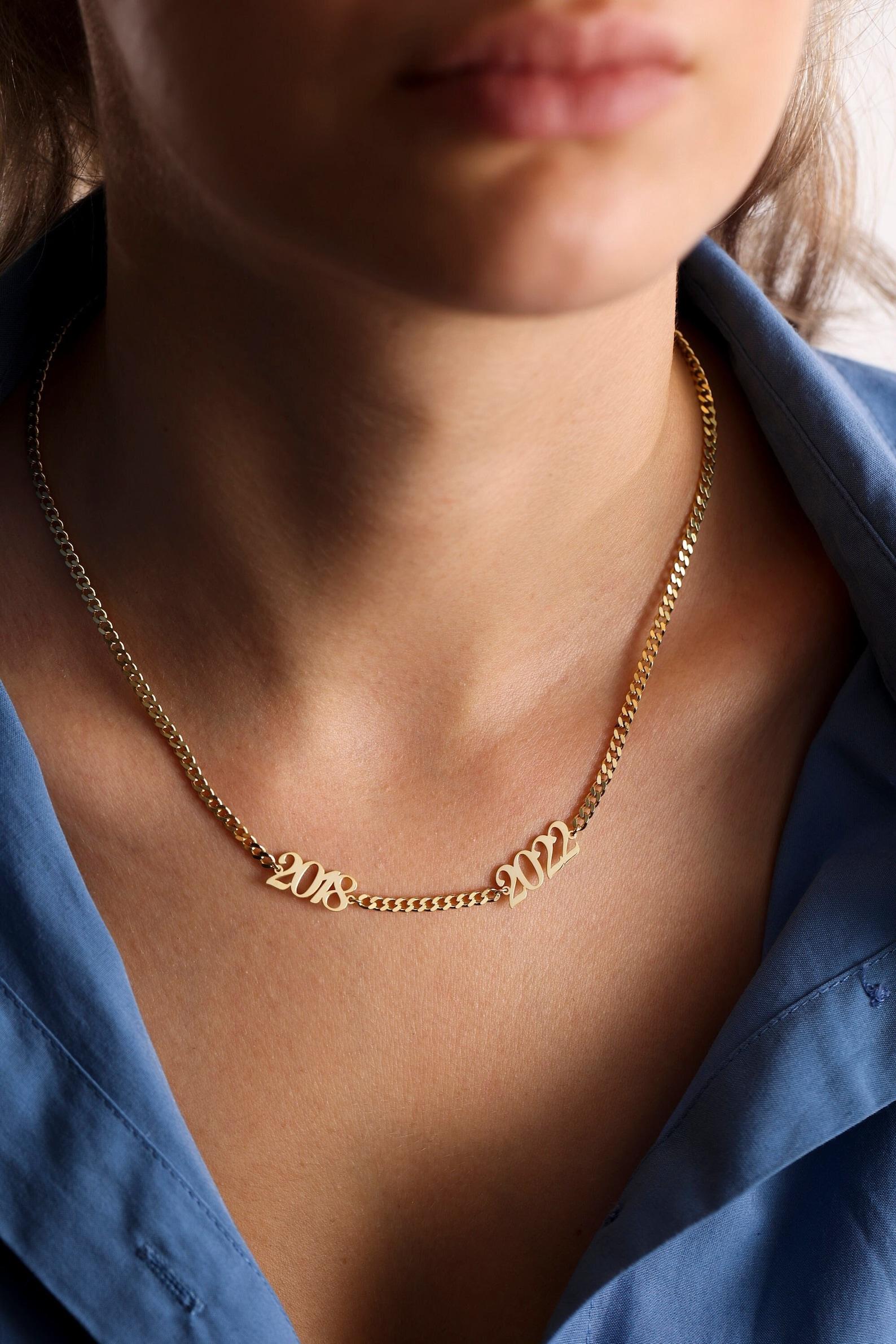 AS920 Personalized Custom Digital Name Pendant Multi-digital Name Stainless Steel Necklace Family Gift