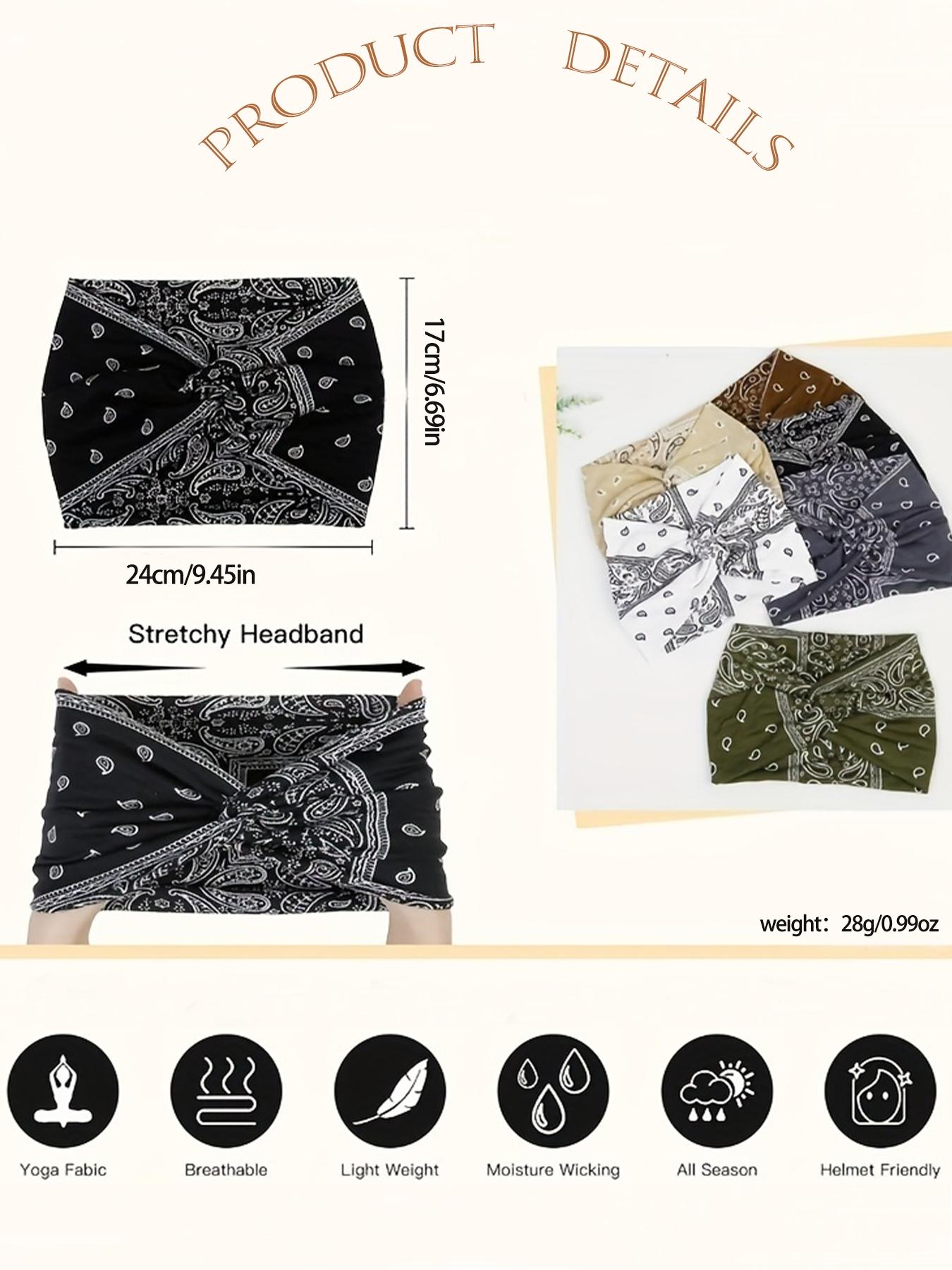 Stylish crossover bohemian hair bands with diverse patterns like leopard and paisley prints. Elastic, comfortable, non-pinching, anti-slip wide-band—must-haves for outfits. Zigzag Headband Boho