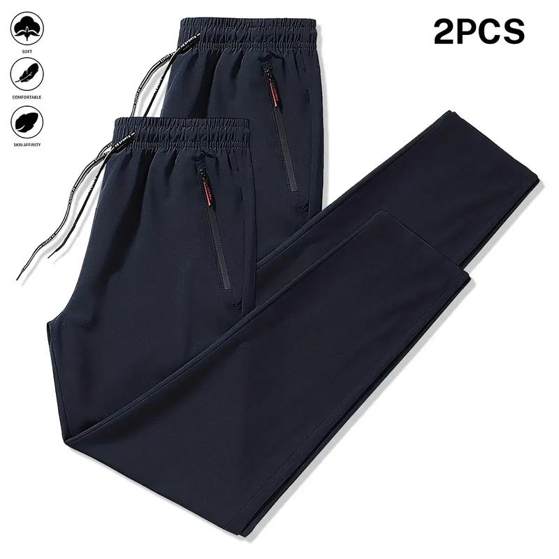 2 Pack Lightweight Men’s Joggers with Zippered Pockets & Adjustable Waistband – All Season Gym Training Casual Pants, Regular Fit Solid Color, Suitable for Sports, Outdoor, & Casual Wear, Workout Leggings, Sporty Casual Attire, Trendy Athletic Apparel, Du 2 Pack Lightweight Men’s Joggers with Zippered Pockets & Adjustable Waistband – All Season Gym Training Casual Pants, Regular Fit Solid Color, Suitable for Sports, Outdoor, & Casual Wear, Workout Leggings, Sporty Casual Attire, Trendy Athletic Apparel, Du