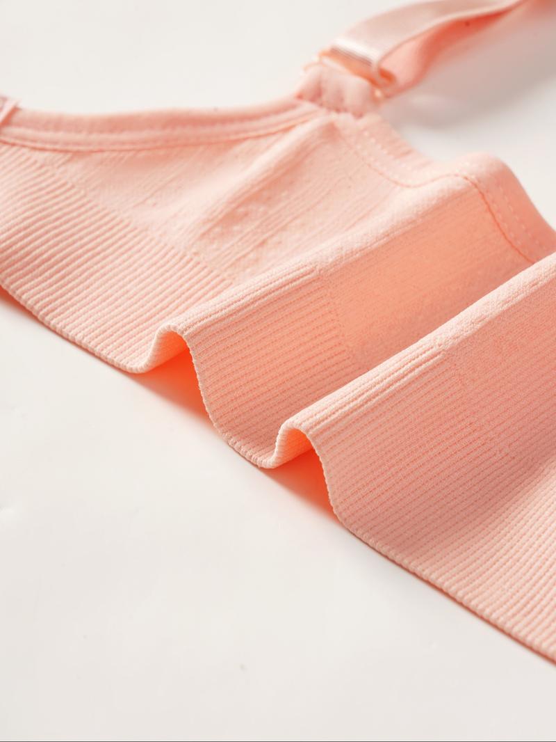 Maternity Solid Color Nursing Bra, Maternity Bras, Casual Comfortable Breathable Open Front Buckle Bra for Pregnancy & Postpartum Lingerie for All Seasons