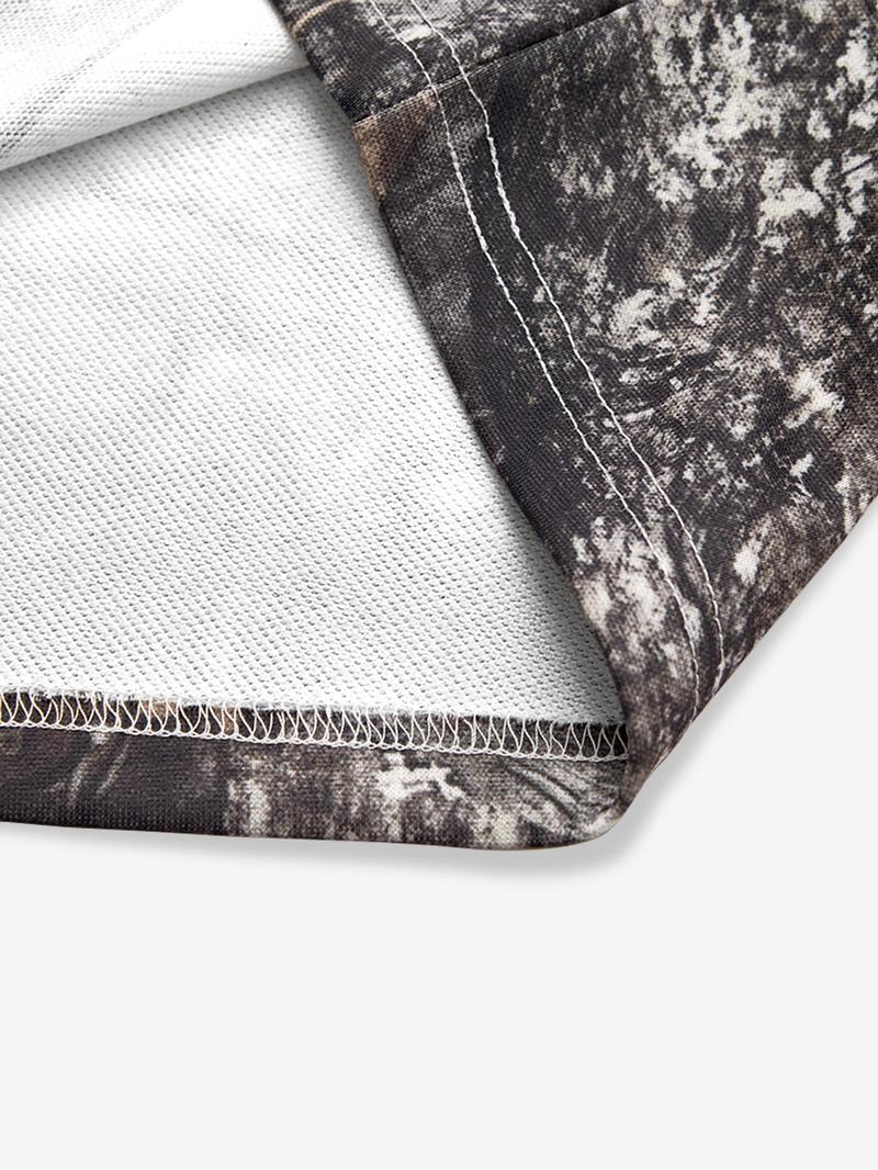 Men's Letter & Figure & Tree Branches Print 2 in 1 Double Layer Long Sleeve Casual Fashion Sweatshirt, Casual Regular Fit Round Neck Pullover for Fall & Winter, Men's Clothes for Daily Wear