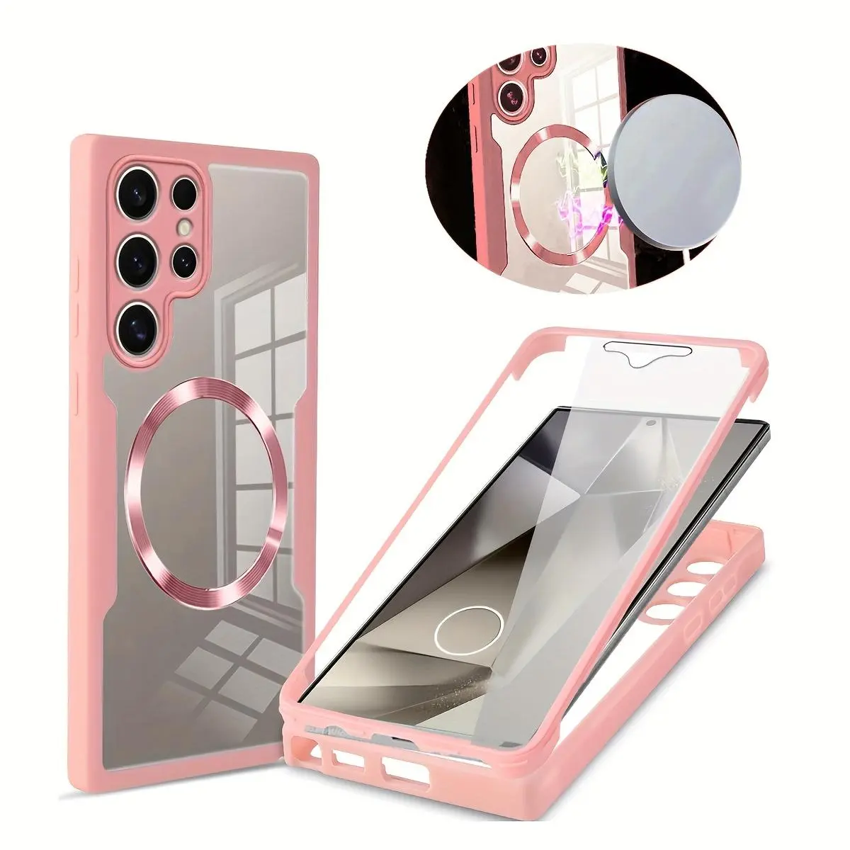 Phone Case: Full Protection with Screen Protector, Compatible with Samsung S25 Ultra, S24 Ultra, S24 Plus, S24 FE, S23 Ultra, S23 FE, S22 Ultra, S21 Ultra