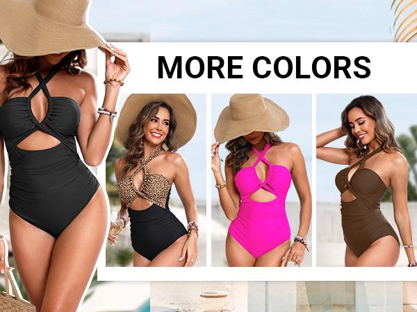 Tempt Me Women's One Piece Swimsuit - Sexy Cutout Bathing Suit Tummy Control Criss Cross Swimwear 2026