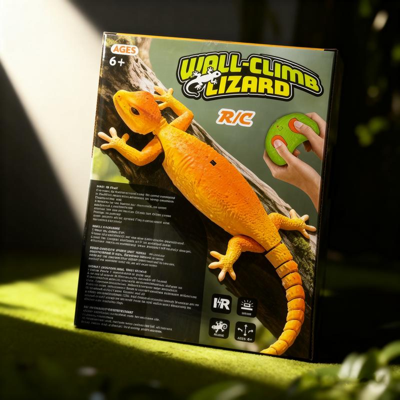 Wall Crawler Gecko, Remote Control Toy, Electric Lizard Toy with LED Glowing Eyes, 360° Spin, Animal Toy, Fun Indoor Toy, Gift Idea, Party Toy, Cool Gifts, Family Fun,BlackFriday