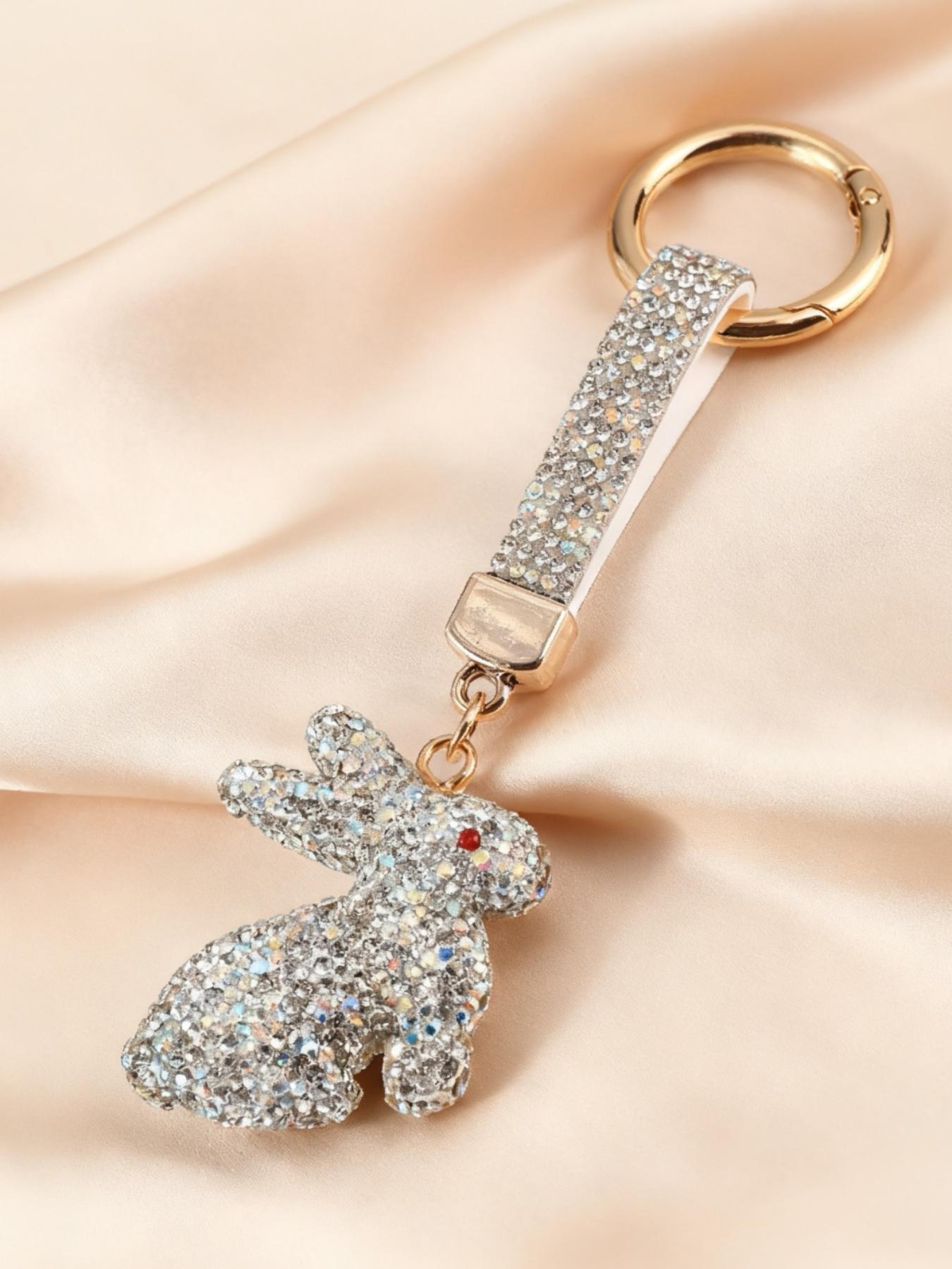 Easter Bunny Keychain Unique Design Personalizable Key Ring Unisex Multicolor Lightweight Luxurious Car Key Holder Phone Chain Perfect Holiday Gift,Valentine's Day,lovers