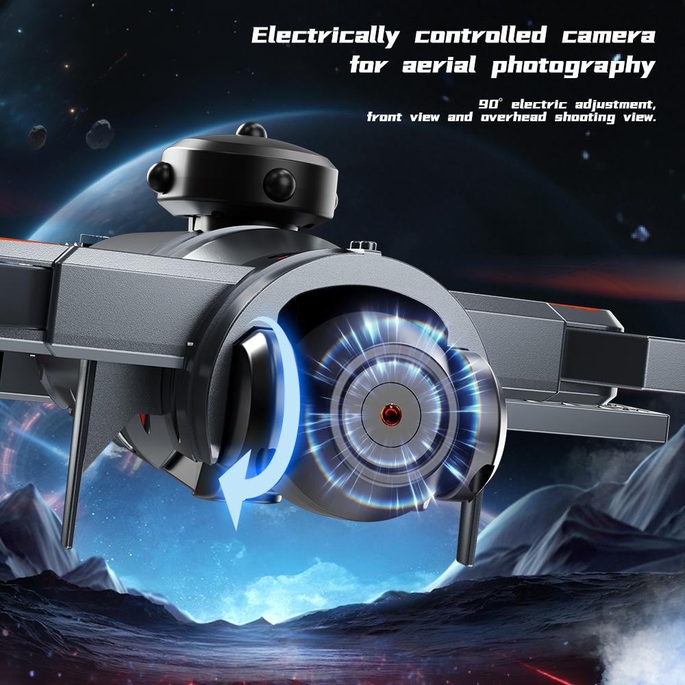 6K Camera Drone FPV RC Quadcopter Foldable  Screen Remote Dual Battery