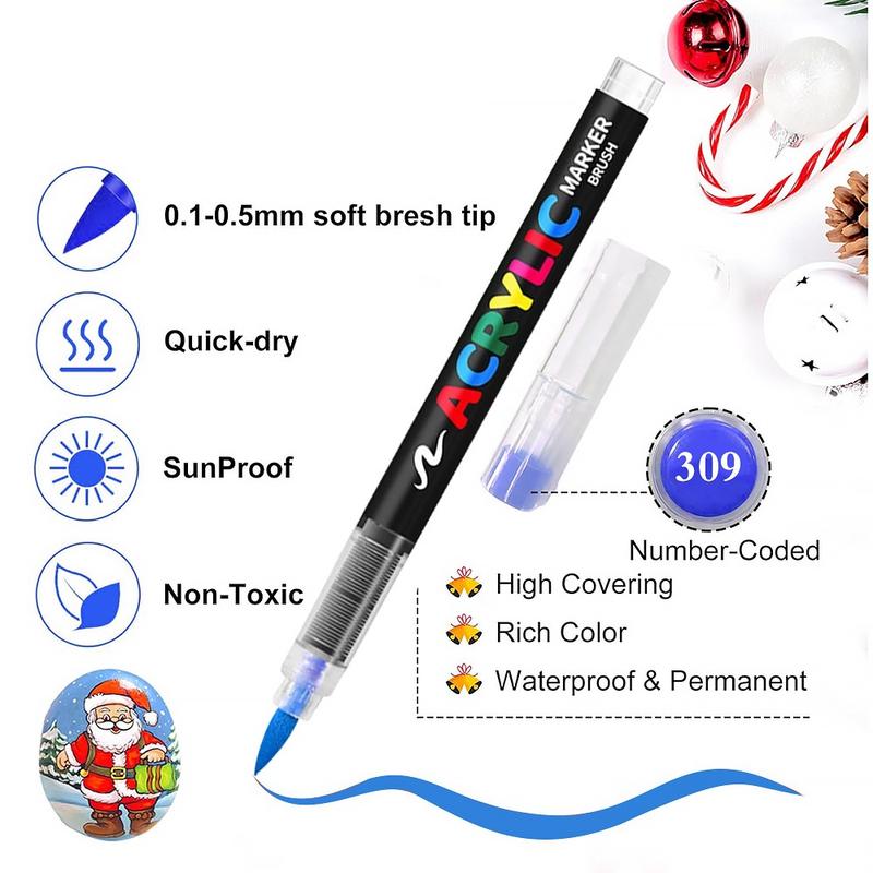 48/36 Color Watercolor Marker Set with Soft Tip, Liquid Acrylic Paint Markers for DIY Art and Graffiti, Water-Based Sketch Pens for Creative Painting, DIY Painting Supplies