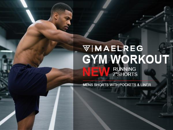 MAELREG Men's 2-in-1 Running Shorts with Liner, Outdoor Hiking Gym Training Shorts, Breathable Athletic Workout Shorts with Towel Hook