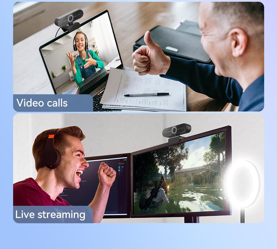 EMEET C60E 4K Ultra HD Webcam with Auto Focus 73° FOV for PC Gaming Switch2 Computer Camera 4K@30fps 1080P@60fps Fast AutoFocus Auto Light Correction Plug & Play with Privacy Cover for Streaming Working Gaming, TikTokShopBlackFriday