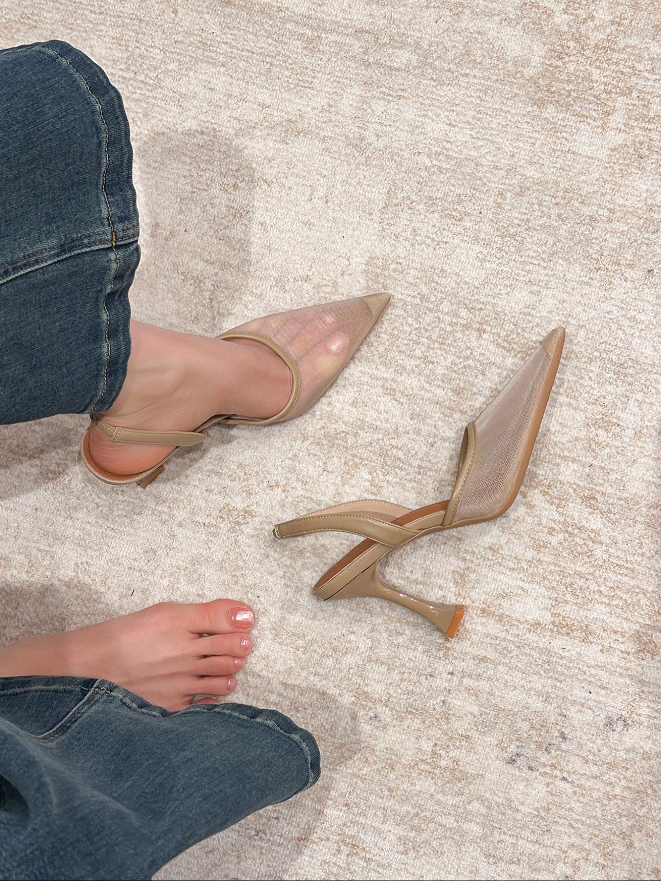 Women's Fashionable Solid Color Stiletto Heels, Elegant Pointed Toe High Heels for Party, Daily Clothing Decor, Barefoot Shoes for Women & Girls, Footwear