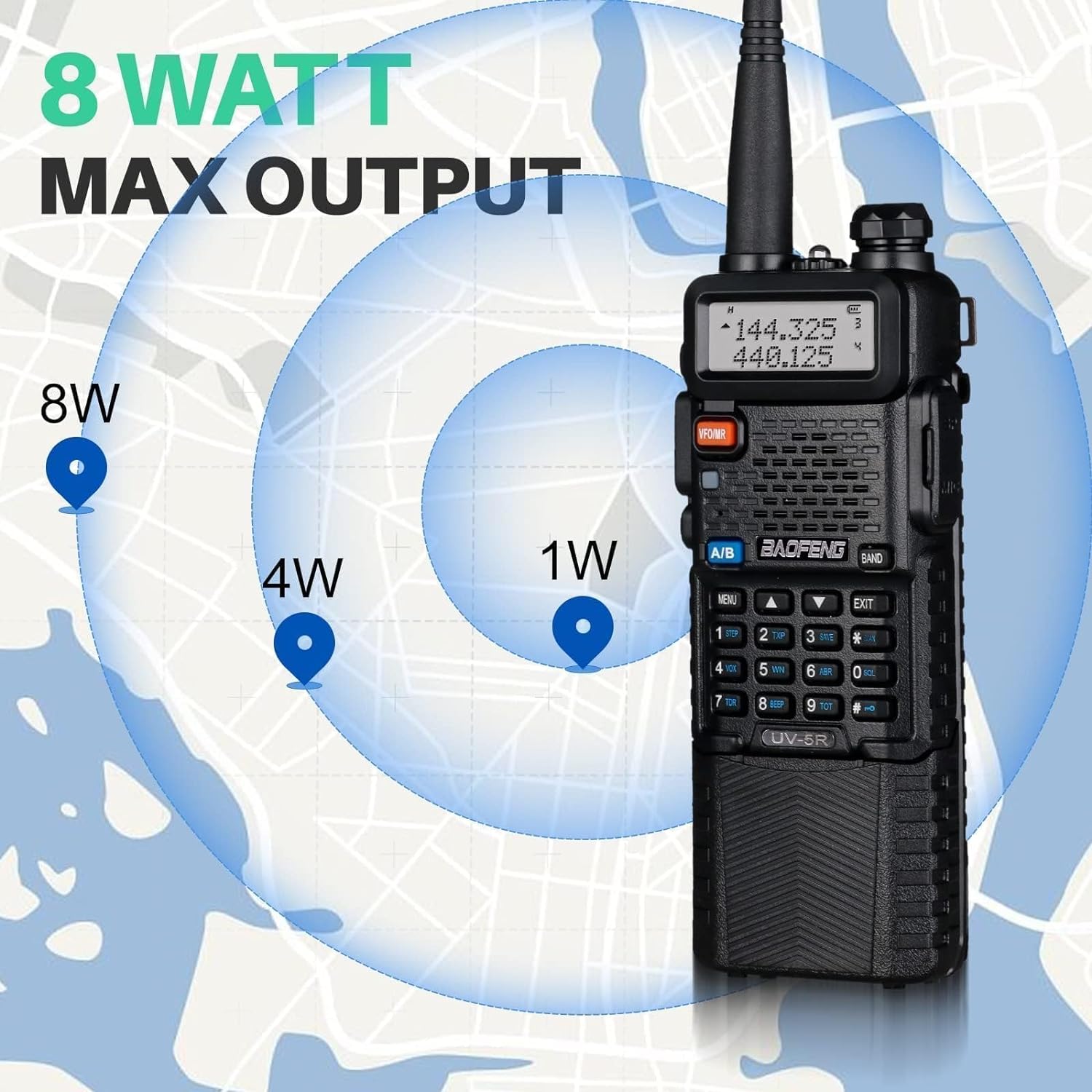 [Christmas Gift] Baofeng Radio UV-5R Ham Radio Long Range Rechargeable Two Way Radio 3800mAh Extended Battery Handheld Walkie Talkies Radio Outdoor Essentials - Audio