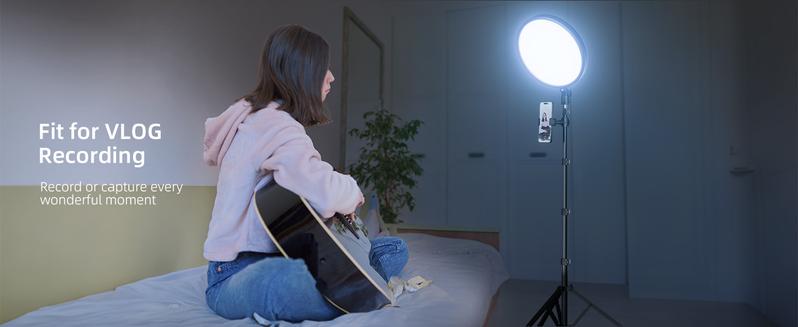 (Valentine's Deal) Studio-Level Lighting for Content Creators - 13" Full-Screen Ring Light with 79" Adjustable Stand and Remote | No Shadows, Perfect for 4K Makeup Videos & Podcasts