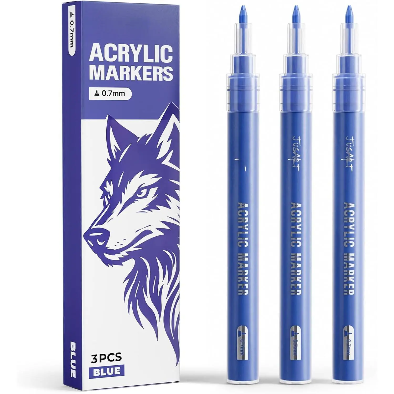 0.7mm Fine Point White Permanent Markers, 3 Pack