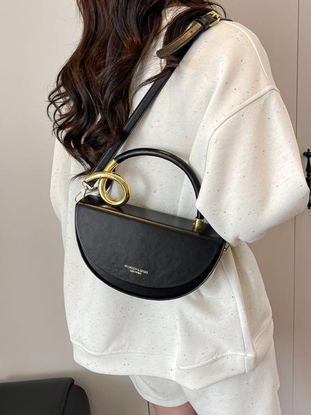 Women's Fashionable Solid Color Handbag, Casual Versatile Crossbody Bag for Daily Commuting, Stylish High-end Commuter Bag for Party and Shopping