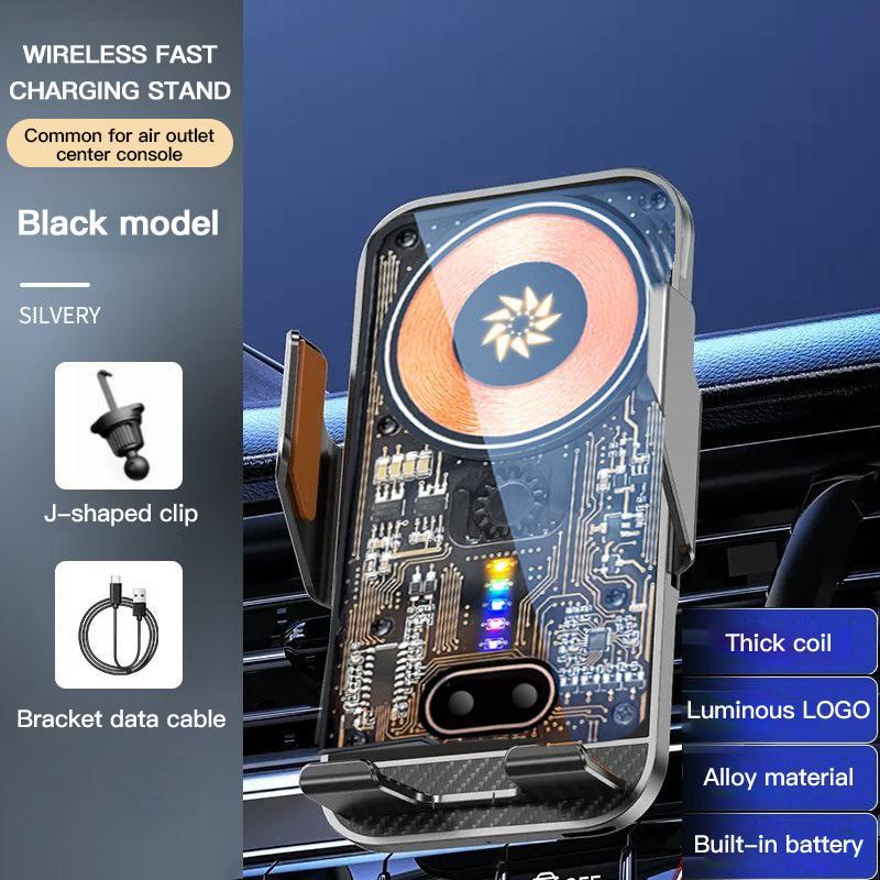 Car Phone Holder,  15W Wireless Charger >A Car Phone Holder, 360° Rotate & Multi-angle Adiustment Car  Mount Smartphone Cellphone Stand magnetic pro Springtok