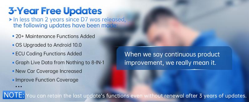 XTOOL D7 Bidirectional Car Scan Tool 2025 V2.0 Automotive Diagnostic, Active Tests, Coding, OE-Level Full System Diagnosis 36+Maintenance OBD2 Scanner 3-Year Free Update, Crank Sensor Relearn, FCA Autoauth, CAN FD,DoIP, Android 10 Bi-Directional Vehicle