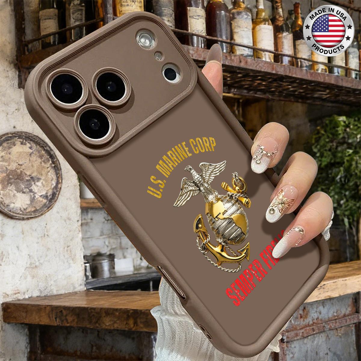 Cool U S Marine Corps Semper Fidelis Emblem Design Case for iPhone 17 16 15 14 Pro Max 13 12 11 XR XS Plus Air Slim Shockproof Anti Drop TPU Cover