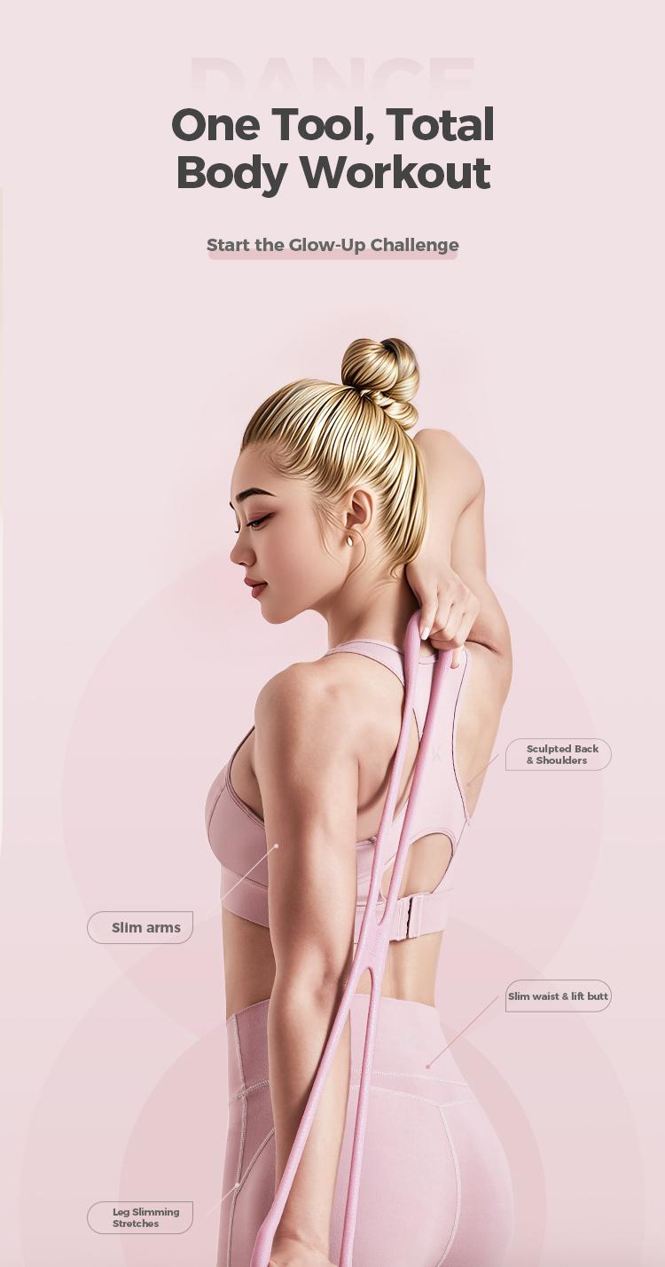 KEEP Resistance Bands Figure 8 Exercise Bands for Women 8 Shaped TPE Material for Arms Chest Expander Yoga Gym Fitness Muscle Training Equipment Stretching Gear