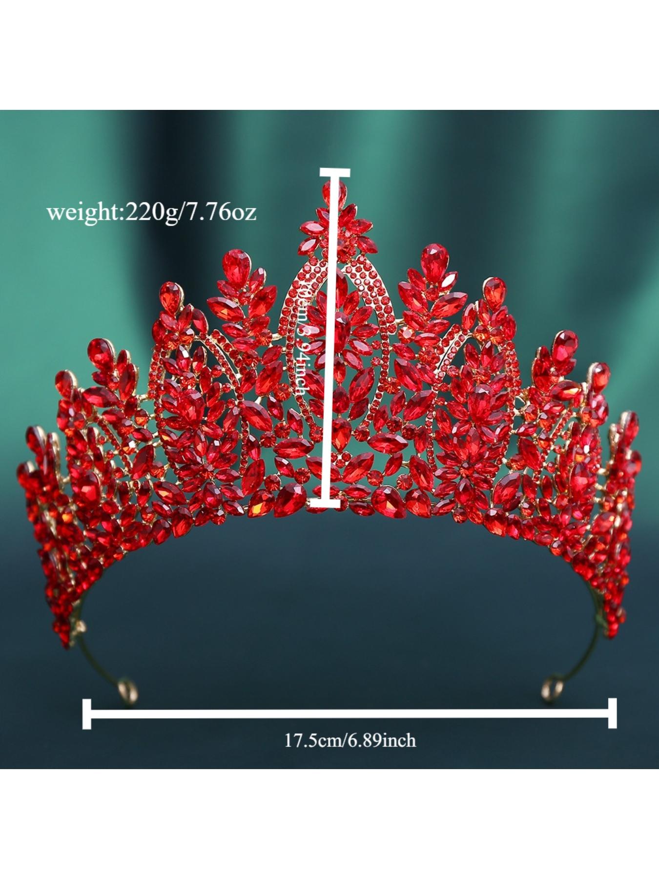 Baroque European and American beauty pageant bridal crown tiara alloy crystal wedding headband hair accessories crown