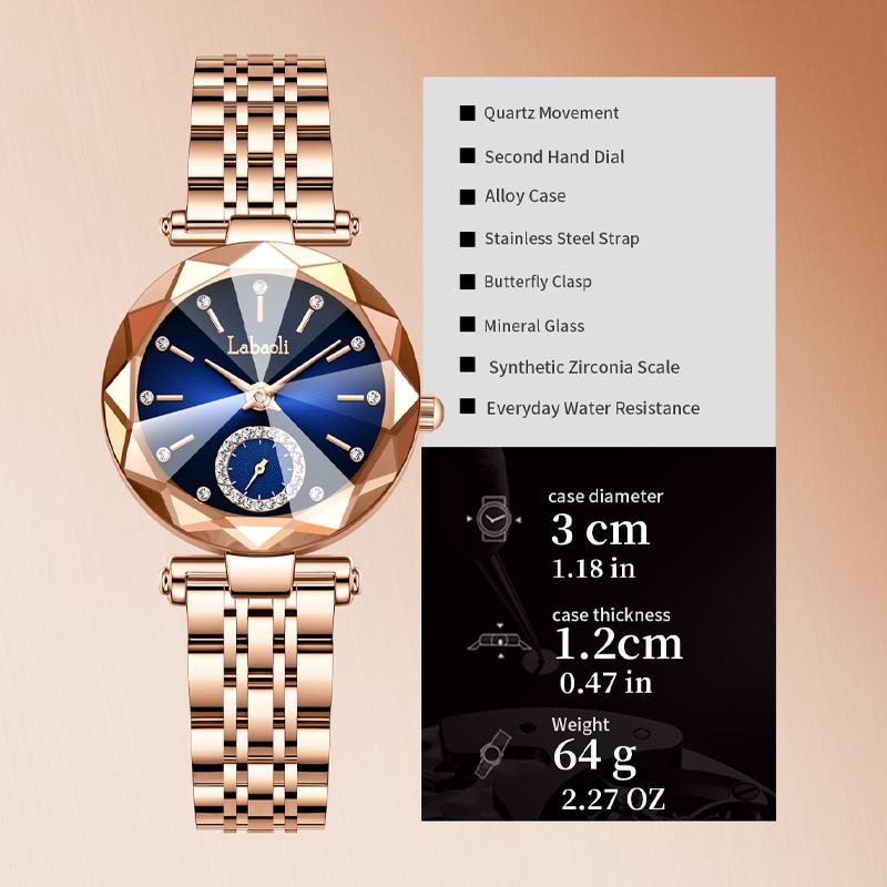 Elegant Luxury Women's Watch LA729 Water-Resistant Scratch-Resistant Adjustable Strap Fashionable Design Waterproof Wristwatch Suitable for All Occasions