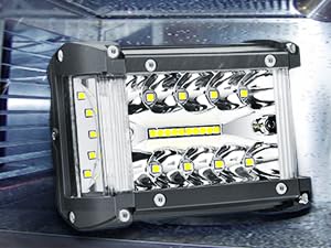 Nilight Side Shooter LED Light Bar 2PCS 4.3 Inch Triple Row Spot Flood Combo Lights Led Work Light with Wiring Harness Kit for Off Road Fog Light Driving Light on Truck SUV ATV UTV dealsforyoudays