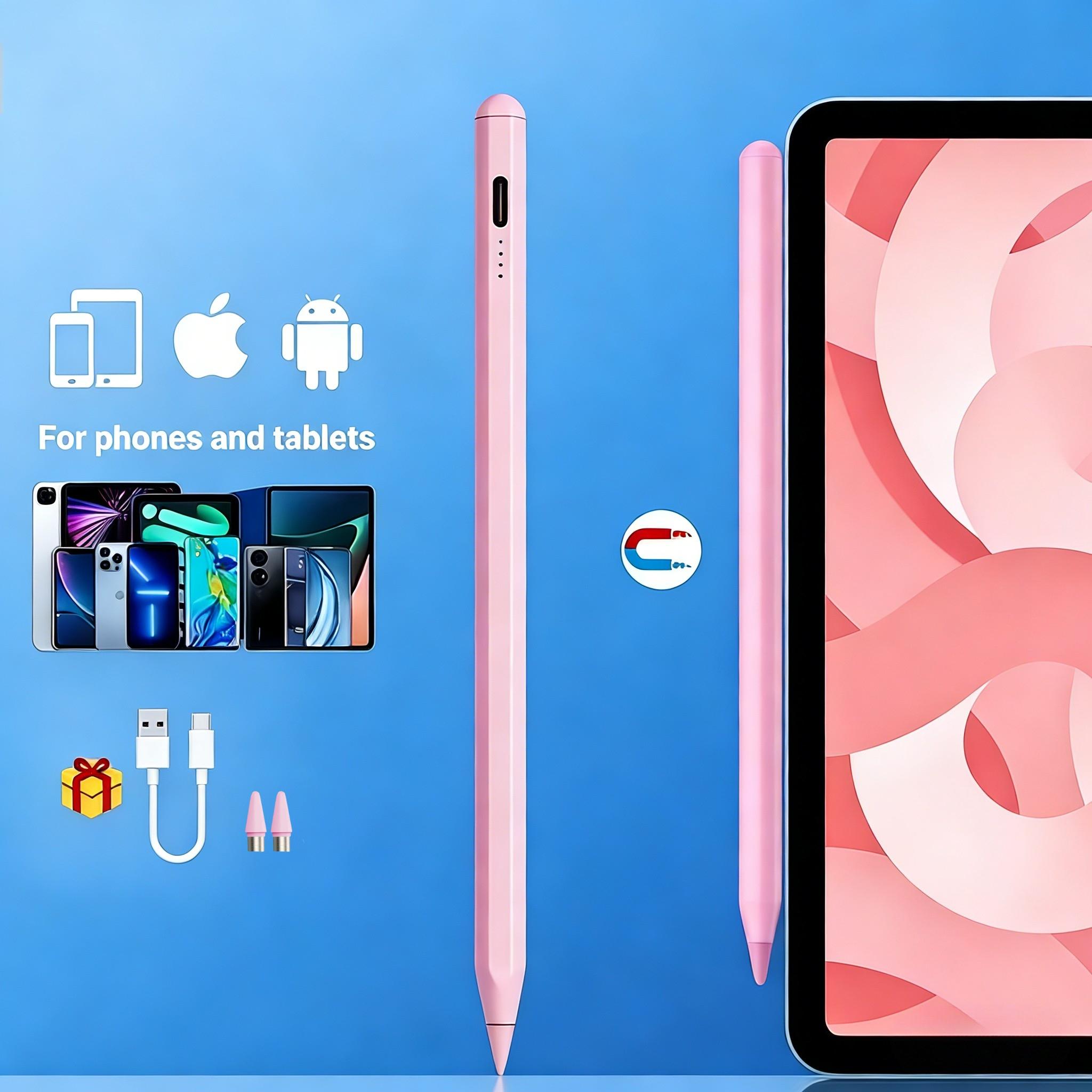 Universal Touch Pen Compatible with iOS Android Tablets Phones, Multi-Colored Tips, Capacitive Stylus Touch Pen for Drawing Writing