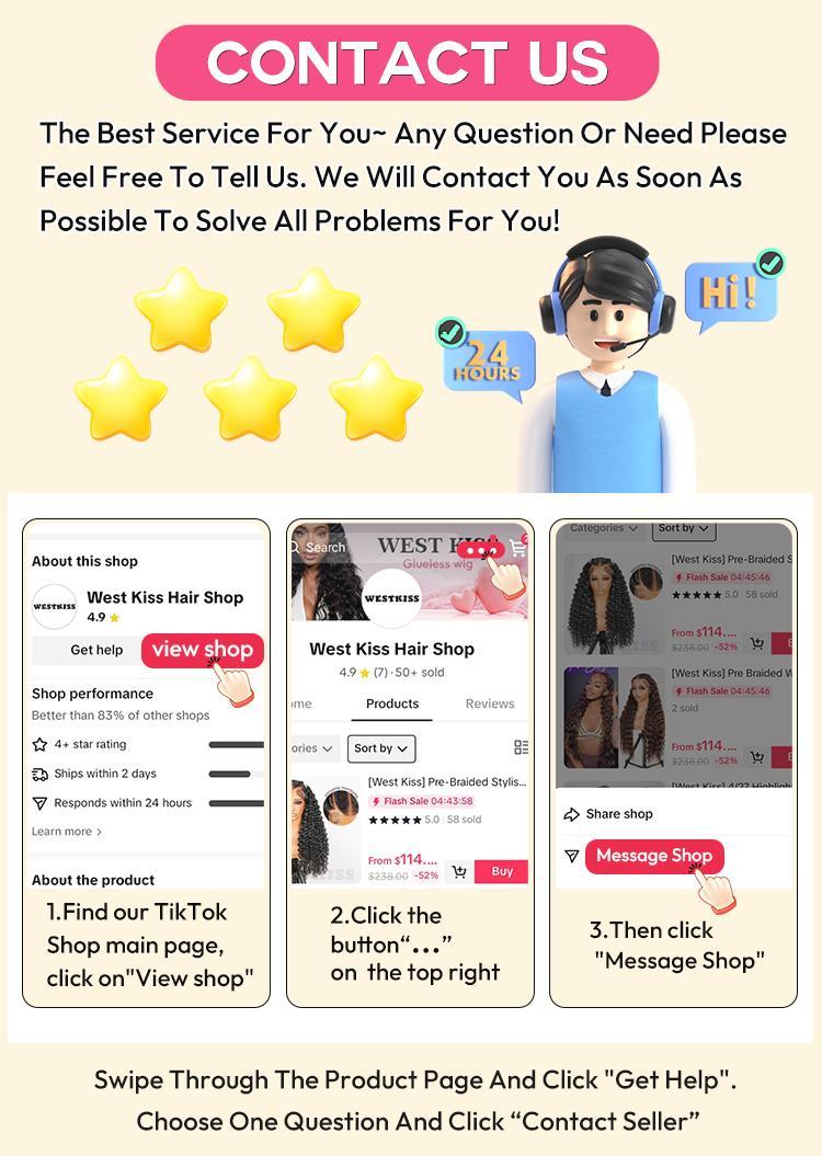 [West Kiss] Ready Go Pre Cut Glueless 7x5 Bob Wig Straight Human Hair Wig Pre Bleached Pre Plucked With Baby Hair