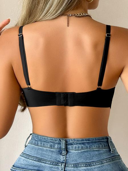 2PCS Women's Wireless Sculpt Bra Set, Casual Plaid Design, Fitted Style, No Steel Cup, Unlined, All Seasons Wear, Comfortable Innerwear