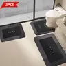 3PCS Modern Bathroom Rug Sets, Anti-Slip Nonslip Diatomite-TRP Rectangle Rubber Backing Bath Mats, Durable Fast Drying Fall Prevention Indoor Home Bathroom Supplies