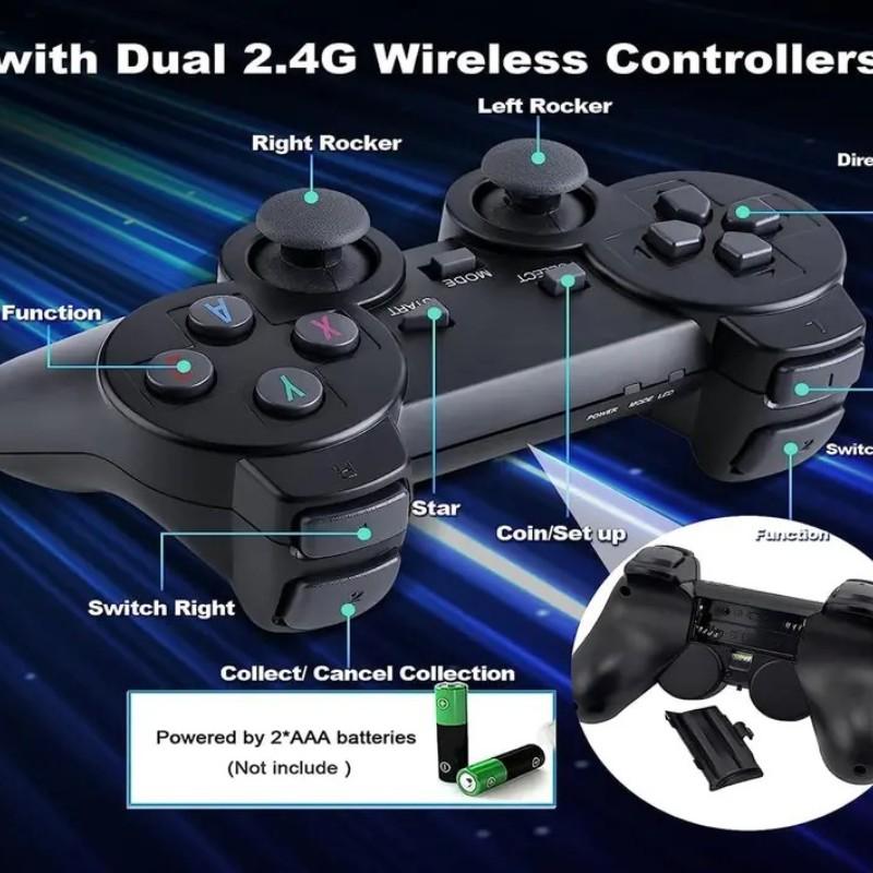 M8 Game Console, Play Gamestick & Nostalgia Stick Games, 9 Classic Emulators, 4K HDMI Output, Plug-And-Play Video Game Controller Set, Wireless Game Stick