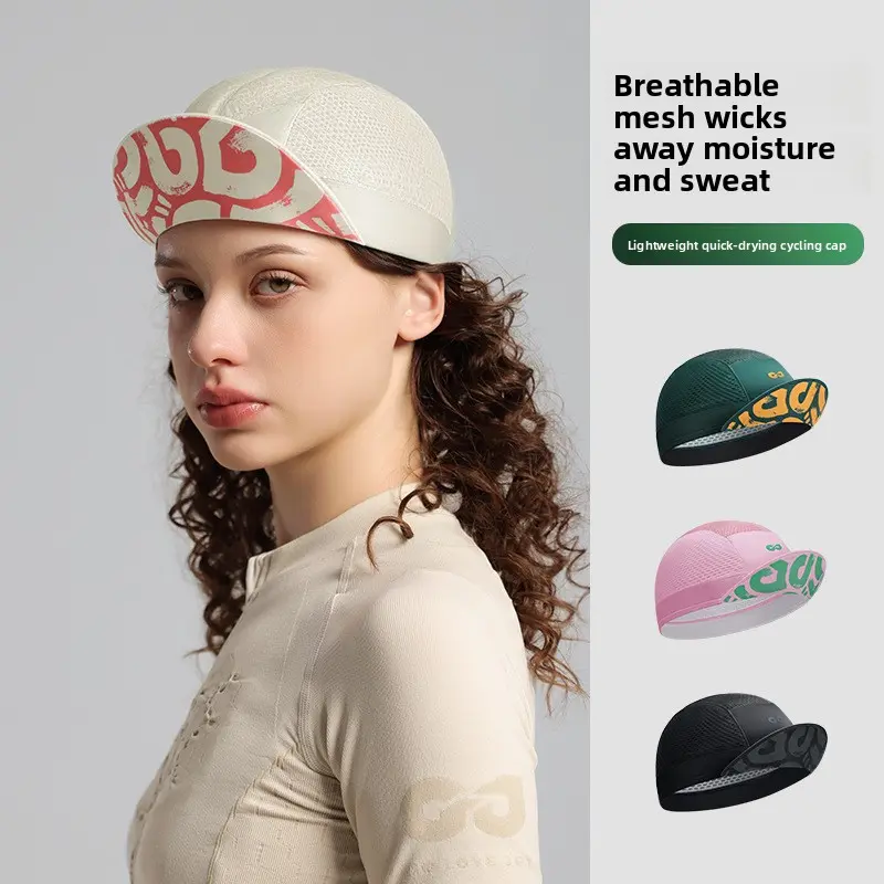 Riding cap, men's and women's road bicycles, sun protection helmet, inner lining with sun protection, breathable and ventilated, quick drying, hat style, mesh cap,