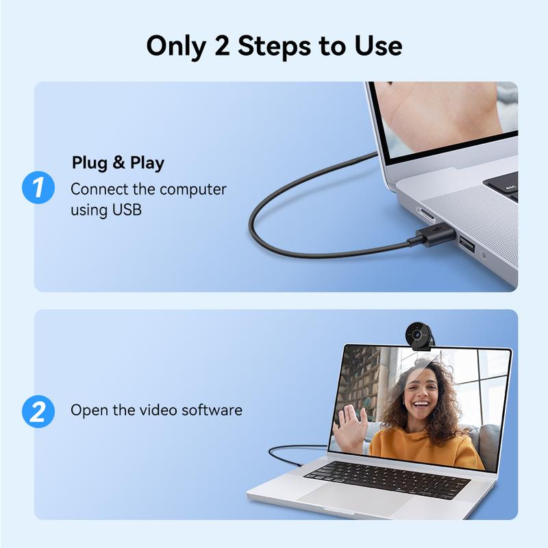EMEET C950 4K Webcam for PC, USB Webcam with Microphone & Physical Privacy Cover, 70° FOV for Personal Use, Plug&Play Perfect for personal streaming Home Office Monitor Camera, TikTokShopBlackFriday
