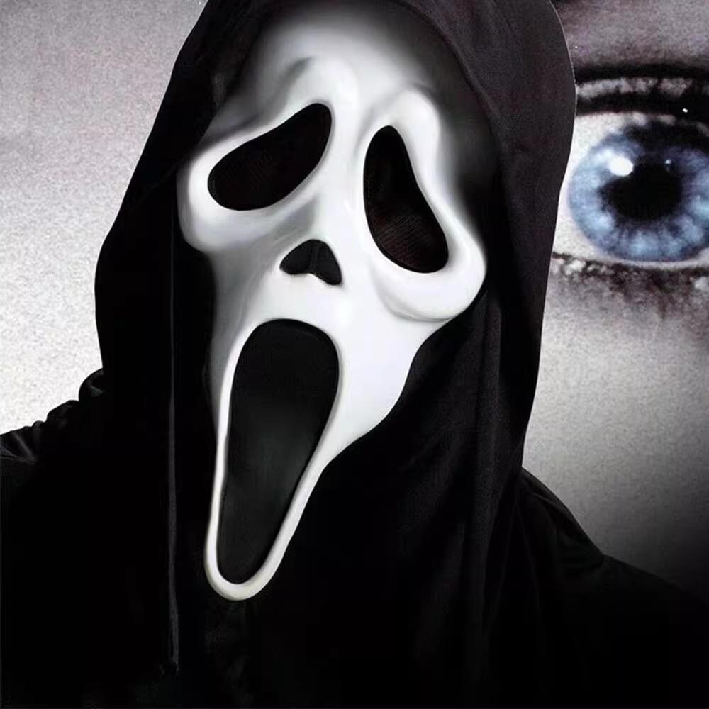 Halloween Horror Mask Set, Jason Mask + Scream Mask, Latex Cosplay Props, 2 Pieces, Perfect for Halloween Parties and Events
